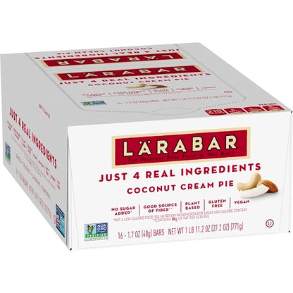 Larabar Gluten-Free Vegan Coconut Cream Bar, 4 x 16 x 1.7 oz Case - DOT product image 7