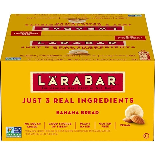Larabar Gluten-Free Vegan Banana Bread Bar, 4 x 16 x 1.6 oz Case - DOT product image 2