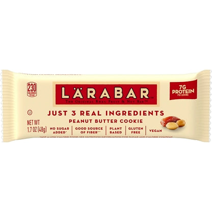 Larabar Gluten-Free Vegan Peanut Butter Cookie Bar, 4 x 16 x 1.7 oz Case - DOT product image 5