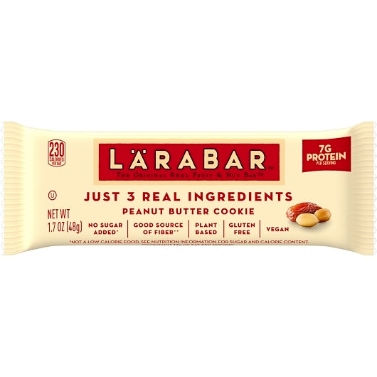 Larabar Gluten-Free Vegan Peanut Butter Cookie Bar, 4 x 16 x 1.7 oz Case - DOT product image 8