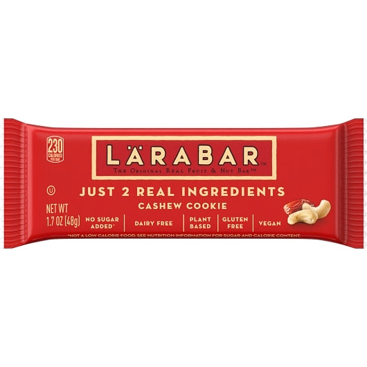 Larabar Gluten Free Vegan Dairy Free Cashew Cookie Wellness Bars, 4 x 16 x 1.7 oz Case - DOT product image 5