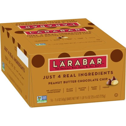 Larabar Gluten-Free Vegan Peanut Butter Chocolate Chip Bar, 4 x 16 x 1.6 oz Case - DOT product image 7