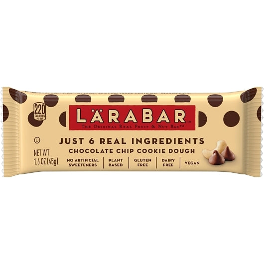 Larabar Gluten-Free Vegan Chocolate Chip Cookie Dough Bar, 4 x 16 x 1.6 oz Case - DOT product image 3
