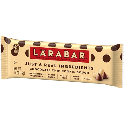 Larabar Gluten-Free Vegan Chocolate Chip Cookie Dough Bar, 4 x 16 x 1.6 oz Case - DOT product image 7
