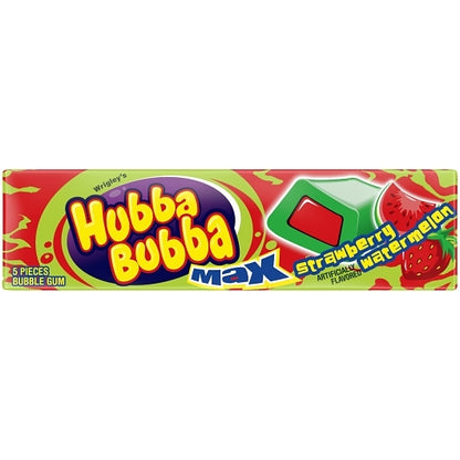 Hubba Bubba Max Strawberry Watermelon Gum, 8 x 18 x 5 PC Case - DOT product image 2