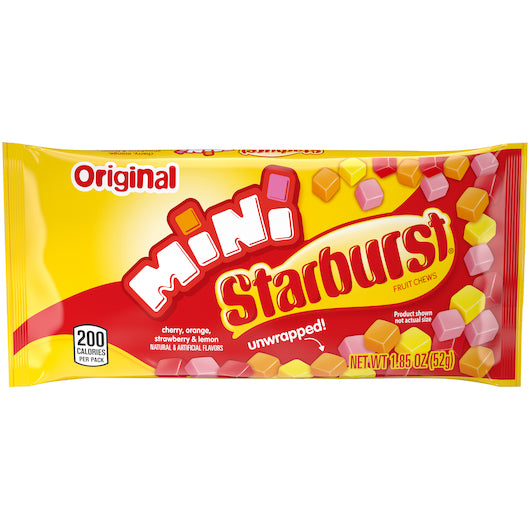 Starburst Mini Original Singles, 12 x 24 x 1.85 oz Case - Candy & Confections