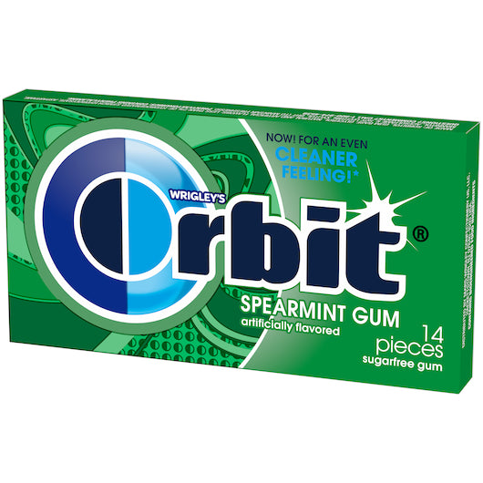 Orbit Spearmint Gum, 12 x 12 x 14 PC Case - Alternate product angle or state