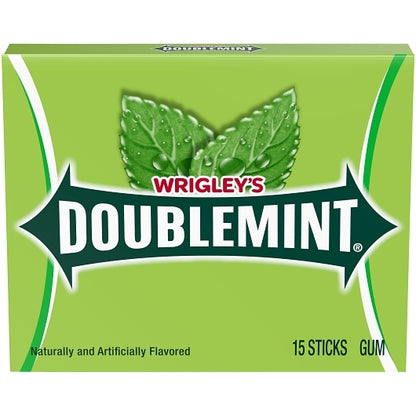 Doublemint Single Serve Gum, 12 x 10 x 15 PC Case - Candy & Confections