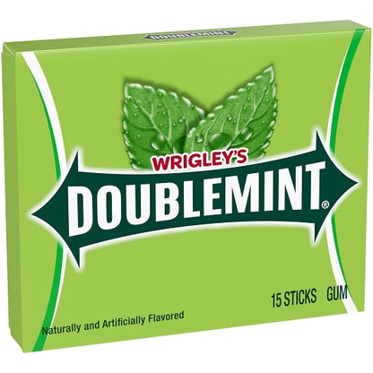 Doublemint Single Serve Gum, 12 x 10 x 15 PC Case - Alternate product angle or state