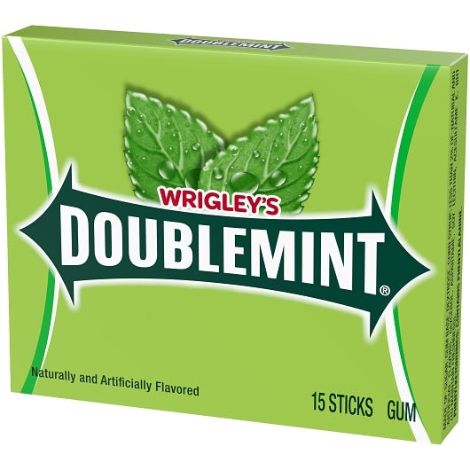 Doublemint Single Serve Gum, 12 x 10 x 15 PC Case - Alternate product angle or state