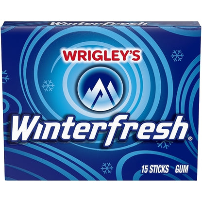 Winterfresh Single Serve Gum, 12 x 10 x 15 PC Case - Candy & Confections