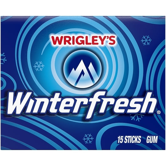 Winterfresh Single Serve Gum, 12 x 10 x 15 PC Case - Front/center packaged product image