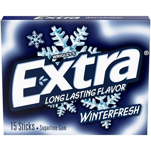 Extra 15 Piece/Unit Single Serve Winterfresh Gum, 12 x 10 x 15 PC Case - DOT product image 2