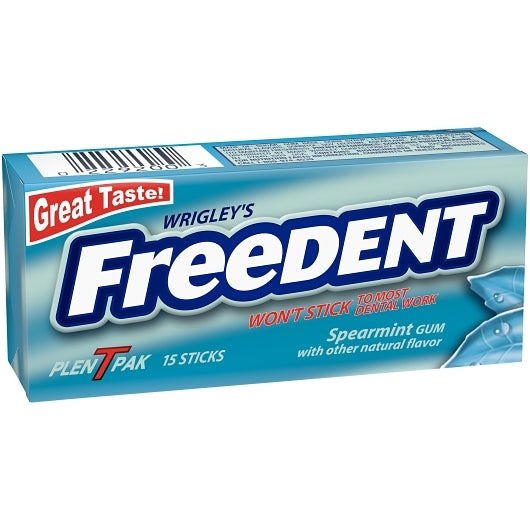 Freedent Gum Spearmint Plenty Packs, 30 x 12 x 15 PC Case - Alternate product angle or state
