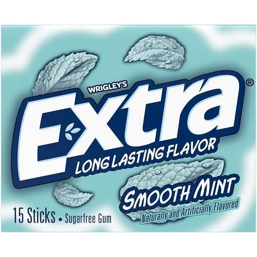 Extra Single Serve Smooth Mint Gum, 12 x 10 x 15 PC Case - DOT product image 3
