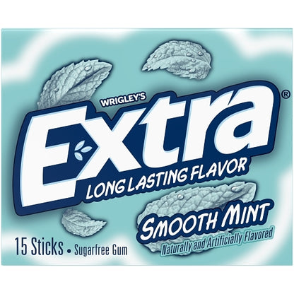 Extra Single Serve Smooth Mint Gum, 12 x 10 x 15 PC Case - DOT product image 3