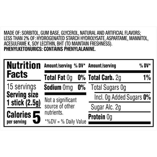 5 Gum Sugarfree Wintermint Ascent Stick Gum, 12 x 10 x 15 PC Case - DOT product image 3