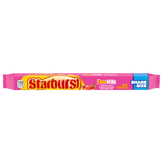 Starburst Fave Reds Tear & Share, 6 x 24 x 3.45 oz Case - Candy & Confections