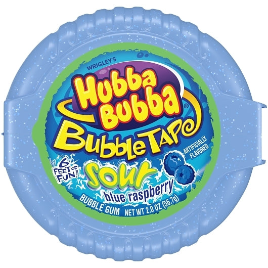 Hubba Bubba Sour Blue Raspberry Gum Tape, 12 x 2 oz Case - DOT product image 3