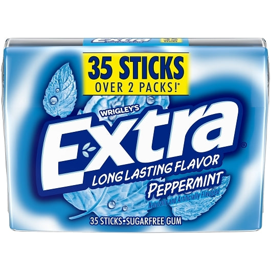 Extra 35 Stick Peppermint, 8 x 6 x 35 PC Case - Candy & Confections