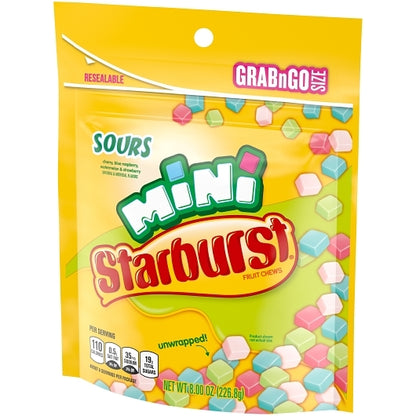 Starburst Mini Sours Stand Up Pouch, 8 x 8 oz Case - DOT product image 6