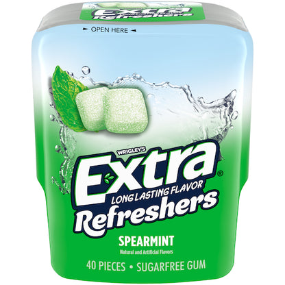 Extra Refreshers Spearmint, 4 x 6 x 40 PC Case - Candy & Confections