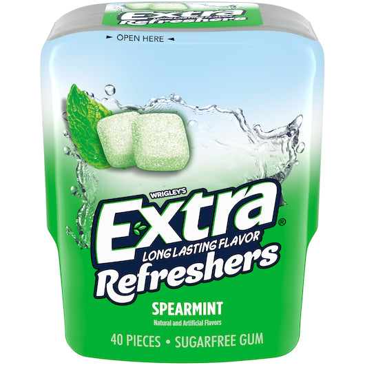 Extra Refreshers Spearmint, 4 x 6 x 40 PC Case - Candy & Confections