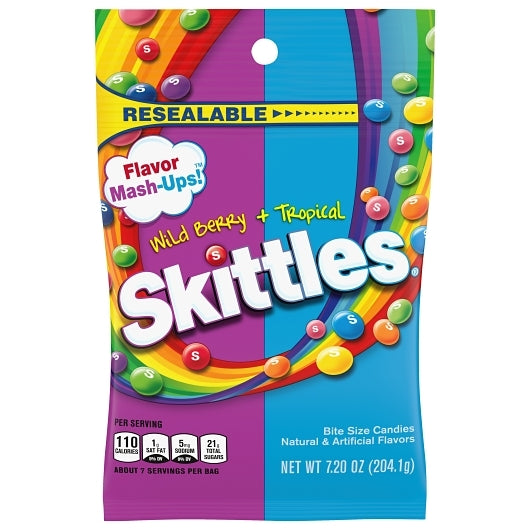 Skittles Mash-Ups Peg Bag, 12 x 7.2 oz Case - Candy & Confections