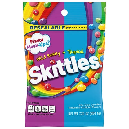 Skittles Mash-Ups Peg Bag, 12 x 7.2 oz Case - Candy & Confections