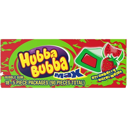 Hubba Bubba Max Strawberry Watermelon Gum, 8 x 18 x 5 PC Case - DOT product image 3