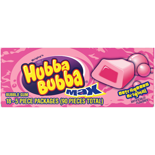 Hubba Bubba Outrageous Original Gum, 8 x 18 x 5 PC Case - DOT product image 4