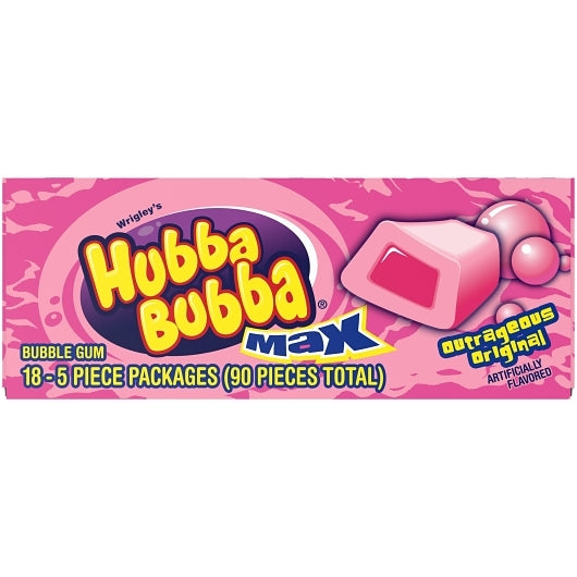 Hubba Bubba Outrageous Original Gum, 8 x 18 x 5 PC Case - DOT product image 5