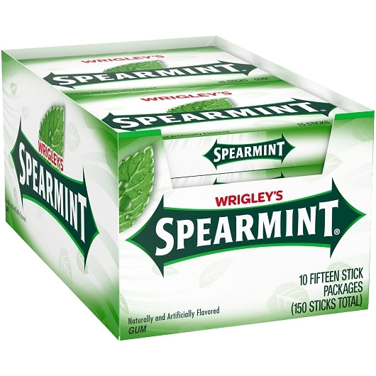 Wrigleys Spearmint Gum , 12 x 10 x 15 PC Case - Alternate product angle or state
