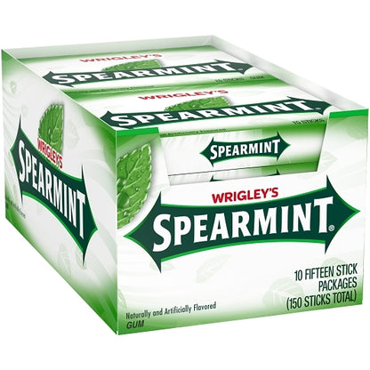 Wrigleys Spearmint Gum , 12 x 10 x 15 PC Case - Alternate product angle or state