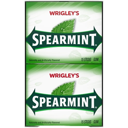 Wrigleys Spearmint Gum , 12 x 10 x 15 PC Case - Alternate product angle or state