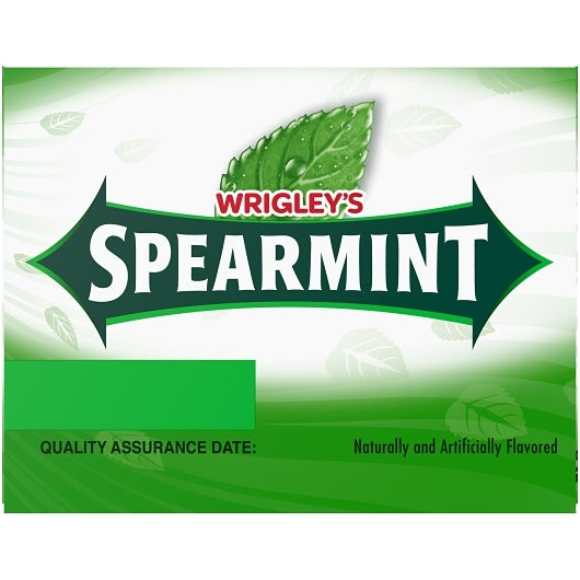 Wrigleys Spearmint Gum , 12 x 10 x 15 PC Case - Alternate product angle or state