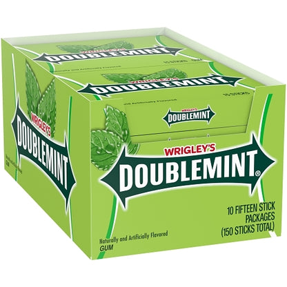 Doublemint Single Serve Gum, 12 x 10 x 15 PC Case - Alternate product angle or state