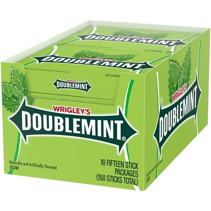 Doublemint Single Serve Gum, 12 x 10 x 15 PC Case - Alternate product angle or state