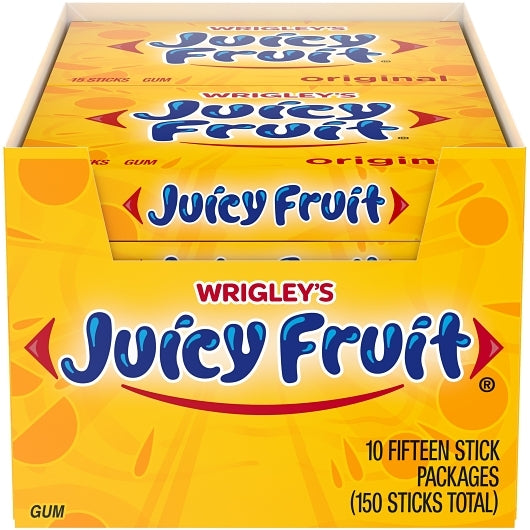 Juicy Fruit Single Serve Gum, 12 x 10 x 15 PC Case - DOT product image 2