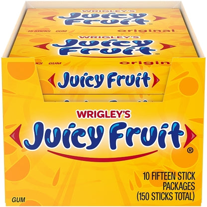 Juicy Fruit Single Serve Gum, 12 x 10 x 15 PC Case - DOT product image 2