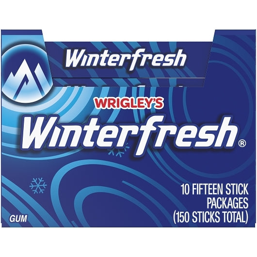 Winterfresh Single Serve Gum, 12 x 10 x 15 PC Case - Front/center packaged product image