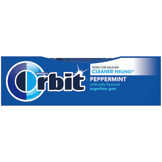 Orbit Sugar Free Peppermint Gum, 12 x 12 x 14 PC Case - Alternate product angle or state