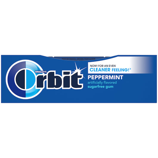 Orbit Sugar Free Peppermint Gum, 12 x 12 x 14 PC Case - Alternate product angle or state