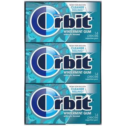 Orbit Winter Mint Gum, 12 x 12 x 14 PC Case - Alternate product angle or state