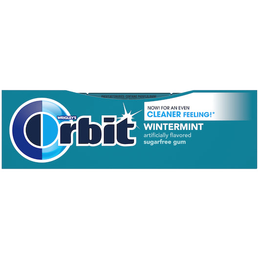 Orbit Winter Mint Gum, 12 x 12 x 14 PC Case - Alternate product angle or state