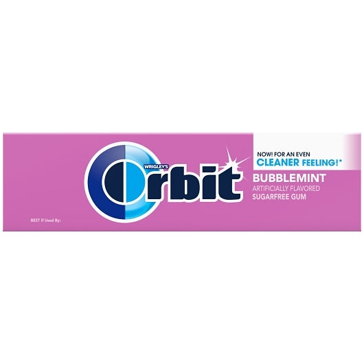 Orbit Mint Bubble Gum, 12 x 12 x 14 PC Case - Alternate product angle or state