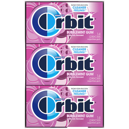 Orbit Mint Bubble Gum, 12 x 12 x 14 PC Case - Alternate product angle or state