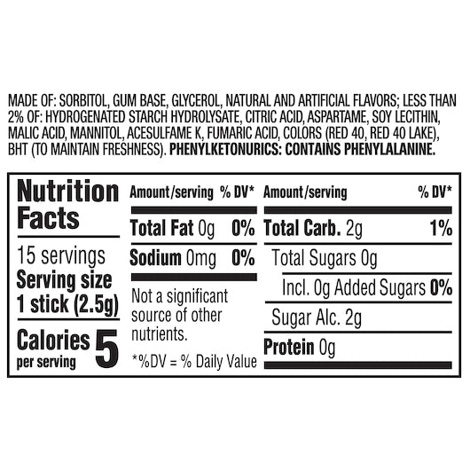 Five Prism Single Serve Gum, 12 x 10 x 15 PC Case - DOT product image 2