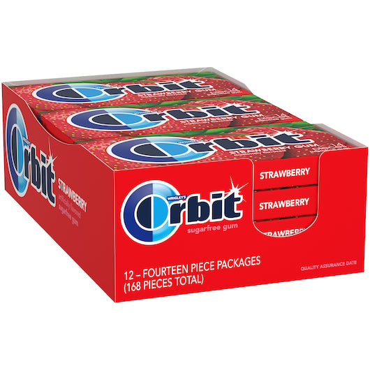 Orbit Strawberry Gum Remix, 14 Pieces per Pack - 12 Packs per Box, 12 x 12 x 14 PC Case - DOT product image 3