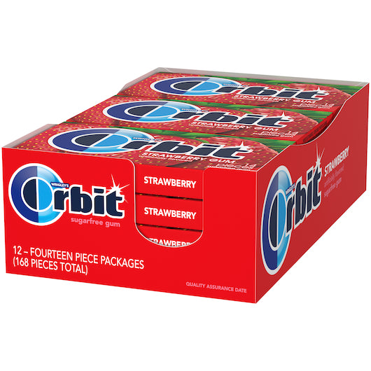Orbit Strawberry Gum Remix, 14 Pieces per Pack - 12 Packs per Box, 12 x 12 x 14 PC Case - DOT product image 5